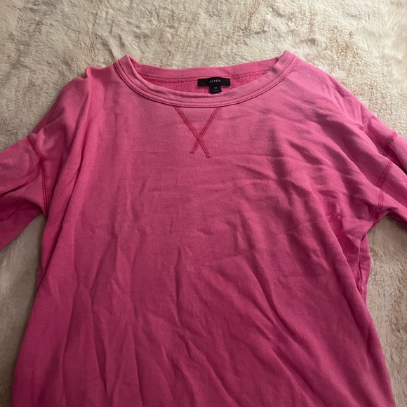 J. Crew Vibrant Pink Crewneck - Picture 2 of 2